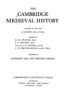 Cover of Volume 3, Germany and the Western Empire