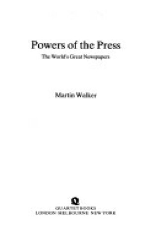 Cover of Powers of the Press