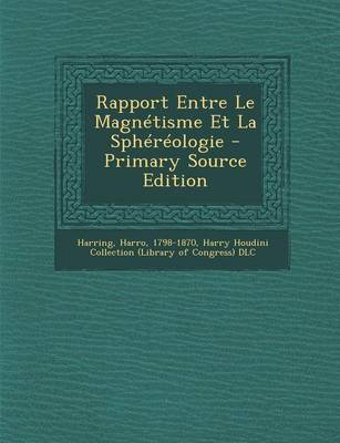 Book cover for Rapport Entre Le Magnetisme Et La Sphereologie