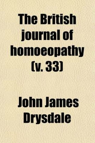 Cover of The British Journal of Homoeopathy (Volume 33)