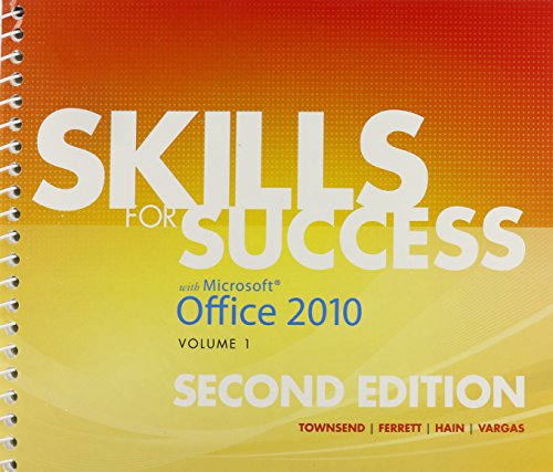 Book cover for Skills for Success with Office 2010, Volume 1 with Access Code