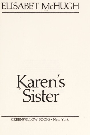 Cover of Karen's Sister