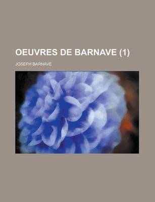 Book cover for Oeuvres de Barnave (1)