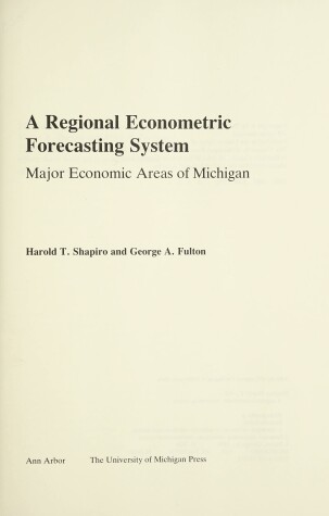 Cover of Econometric Forecasting Regional Econometric Forec