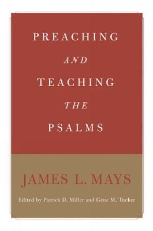 Cover of Preaching and Teaching the Psalms