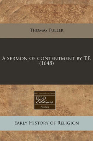 Cover of A Sermon of Contentment by T.F. (1648)