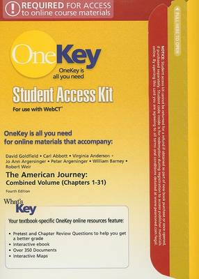 Book cover for The OneKey WebCT, Student Access Kit, American Journey