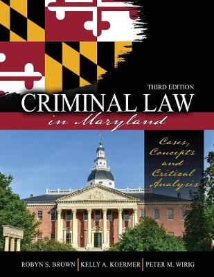 Book cover for Criminal Law in Maryland
