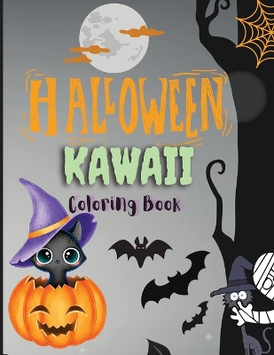 Book cover for Halloween Kawaii Coloring Book