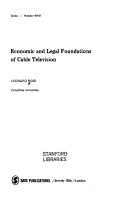 Book cover for Economic and Legal Foundation of Cable Television