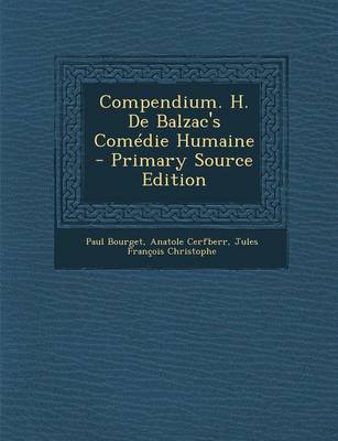 Book cover for Compendium. H. de Balzac's Comedie Humaine - Primary Source Edition