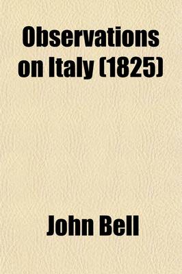 Cover of Observations on Italy