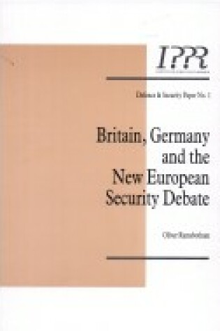 Cover of Britain, Germany and the New European Security Debate