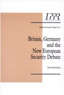 Cover of Britain, Germany and the New European Security Debate