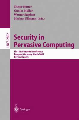 Cover of Security in Pervasive Computing