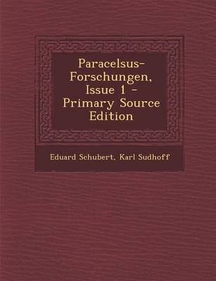 Book cover for Paracelsus-Forschungen, Issue 1 - Primary Source Edition