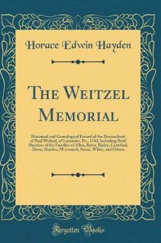 Cover of The Weitzel Memorial