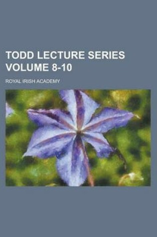 Cover of Todd Lecture Series (Volume 1, PT.1)