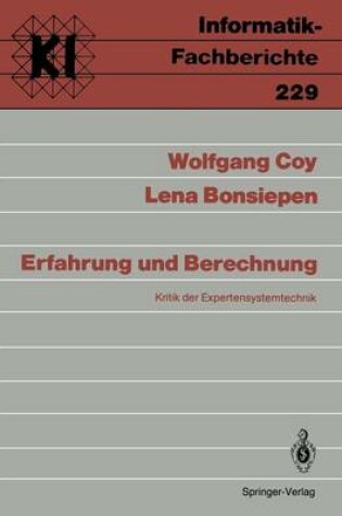 Cover of Erfahrung und Berechnung