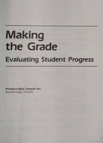 Book cover for Making Grade