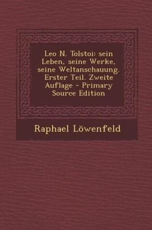 Cover of Leo N. Tolstoi