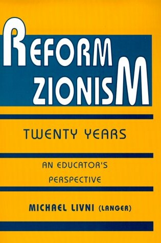 Cover of Reform Zionism