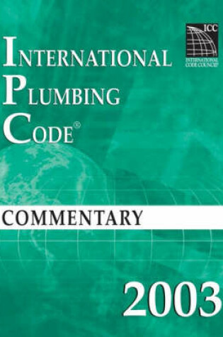 Cover of 2003 Intl Plumbing Commentary