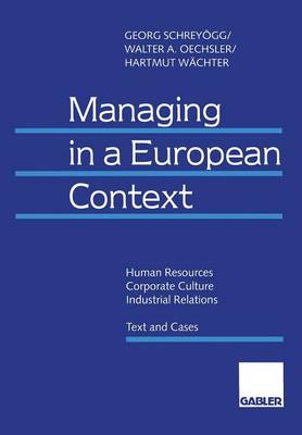 Book cover for Managing in a European Context