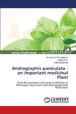 Book cover for Andrographis paniculata - an important medicinal Plant