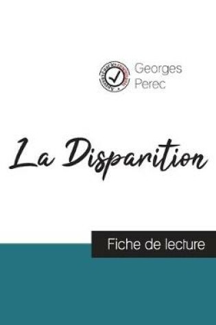 Cover of La Disparition de Georges Perec (fiche de lecture et analyse complete de l'oeuvre)