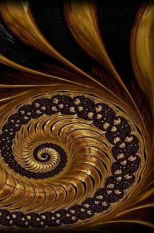 Cover of Spiral Endless Gold Fractal Notebook