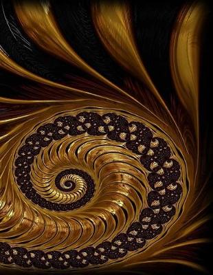 Book cover for Spiral Endless Gold Fractal Notebook