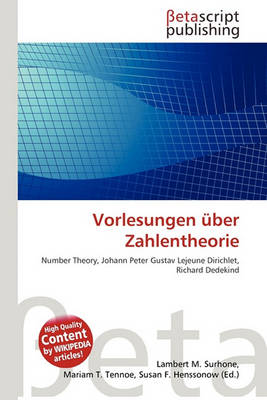 Book cover for Vorlesungen Uber Zahlentheorie