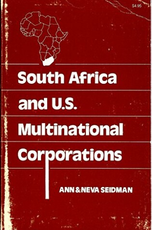 Cover of South Africa and U. S. Multinational Corporations