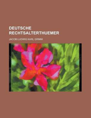 Book cover for Deutsche Rechtsalterthuemer