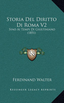 Book cover for Storia del Diritto Di Roma V2