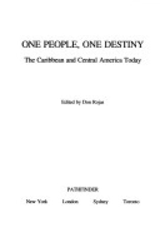 Cover of One People, One Destiny