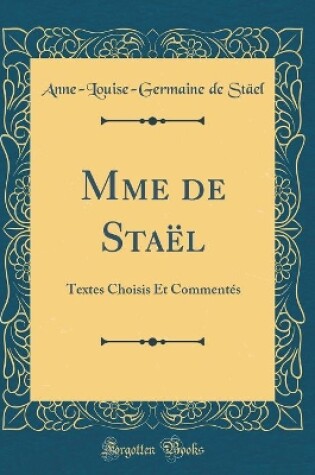 Cover of Mme de Stael