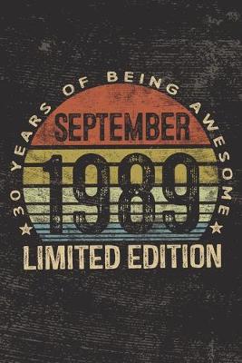 Book cover for September 1989 Limited Edition 30 Years of Being Awesome