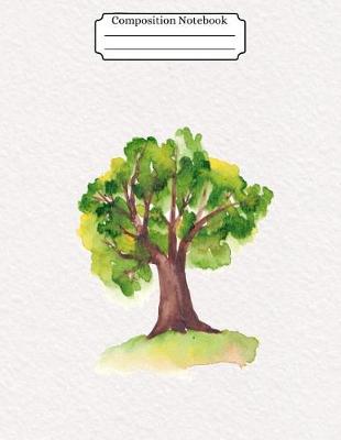 Book cover for Composition Notebook Watercolor Tree Design Vol 20