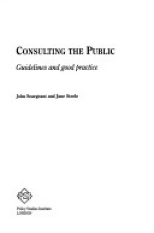 Cover of Consulting the Public