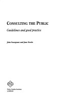 Book cover for Consulting the Public