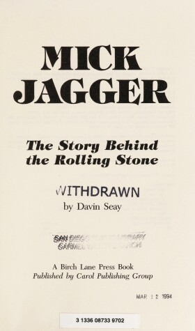 Book cover for Mick Jagger