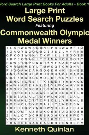 Cover of Large Print Word Search Puzzles Featuring Commonwealth Olympic Medal Winners