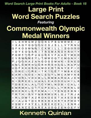 Book cover for Large Print Word Search Puzzles Featuring Commonwealth Olympic Medal Winners