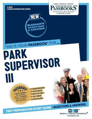Book cover for Park Supervisor III