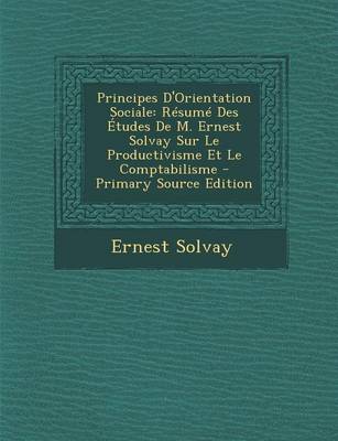 Cover of Principes D'Orientation Sociale