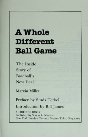 Book cover for A Whole Different Ball Game