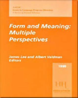 Book cover for Form and Meaning