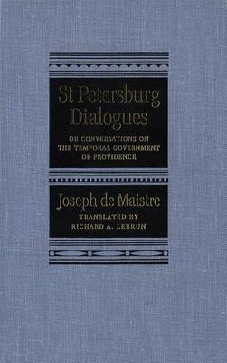 Book cover for St. Petersburg Dialogues, Or, Conversations on the Temporal Government of Providence